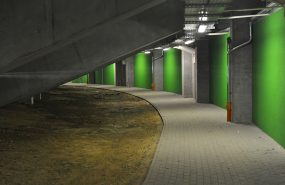 Stadion Zielona Góra. Konstrukcja żelbetowa prefabrykowana wraz z konstrukcja stalową zadaszenia.